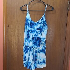 Just Be Sky Blue Tie-Dye Top